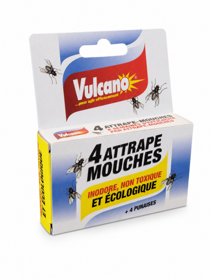 Bandes attrape-mouches Vulcano – rubans englués contre les mouches Lot de 2