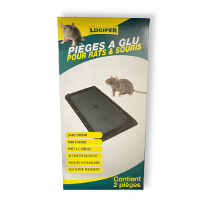 PIEGES A GLU POUR RATS ET SOURIS (contient 2 pièges)